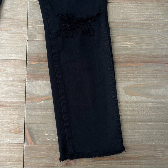 7FAM Timeless Ankle Straight Leg Distressed Raw Hem Jeans - Picture 5 of 8